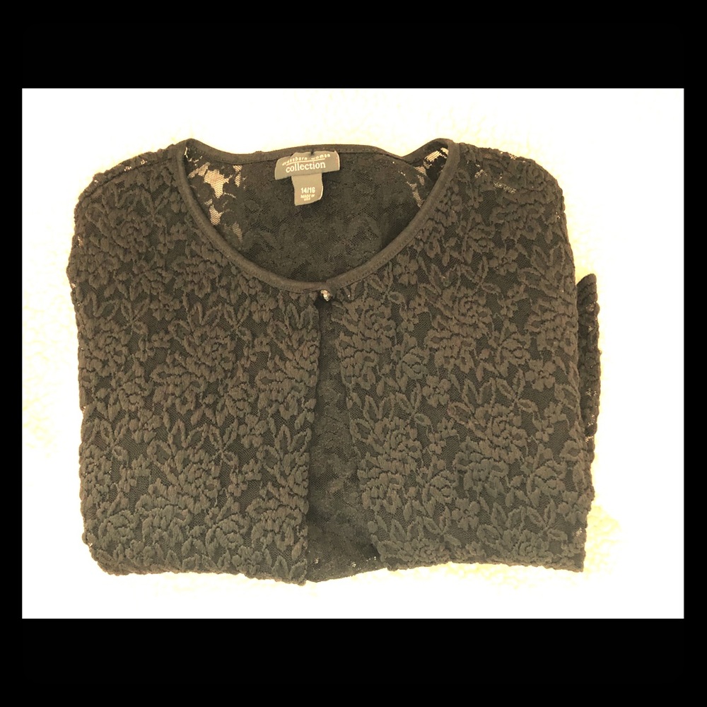 Black lace cardigan